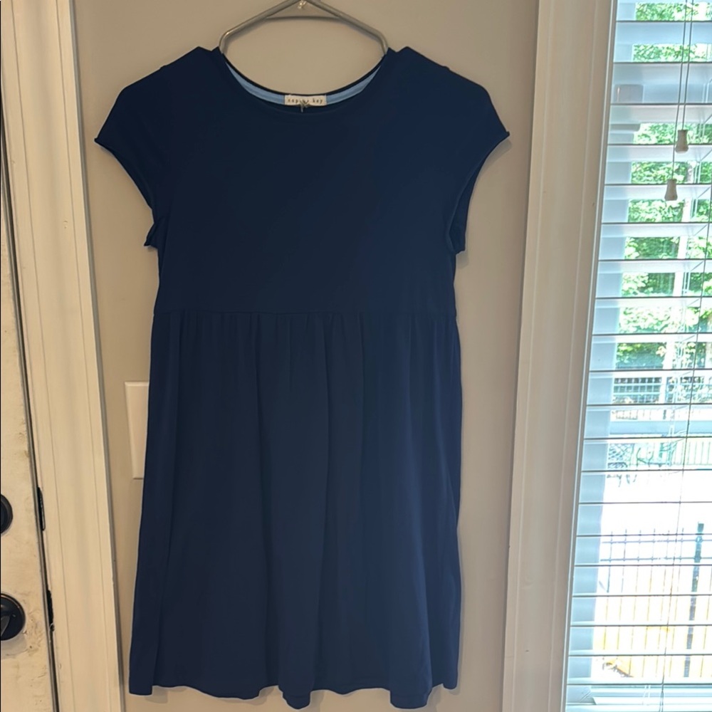 Copper Key Dark Blue Casual Kids Dress